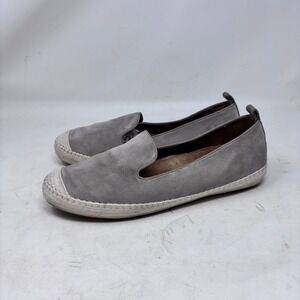 Blondo Waterproof Espadrille Size 10 Gray Leather Bohemian Hippie